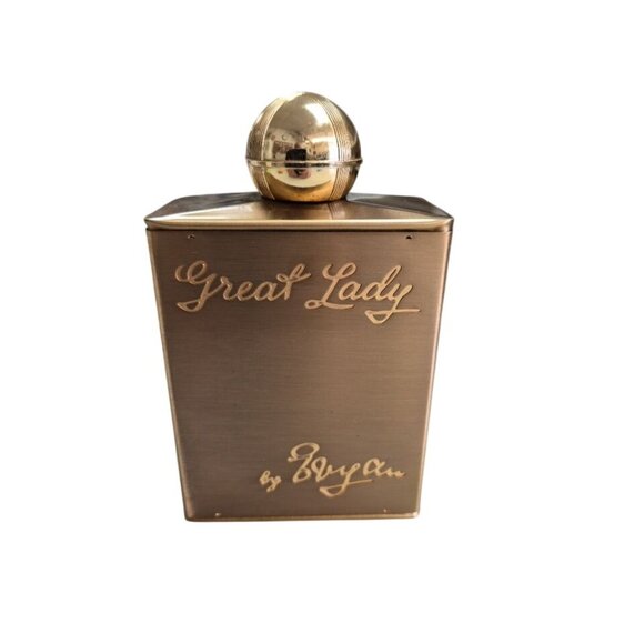 Bryan Other - Vintage 1950s Evyan “Great Lady” Perfume Bottle Embossed Script 8 oz Empty